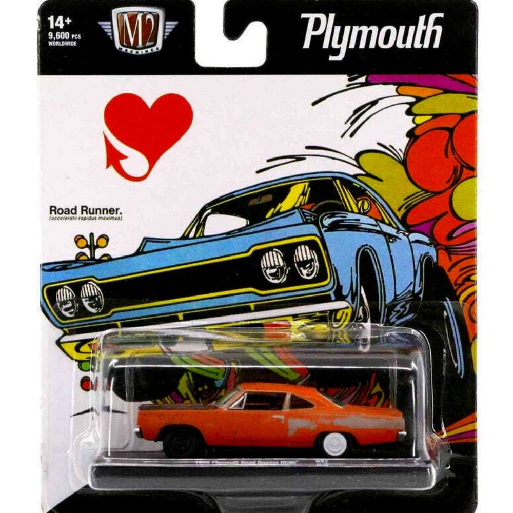M2 Machines 1:64 1969 Plymouth Road Runner HEMI - Orange